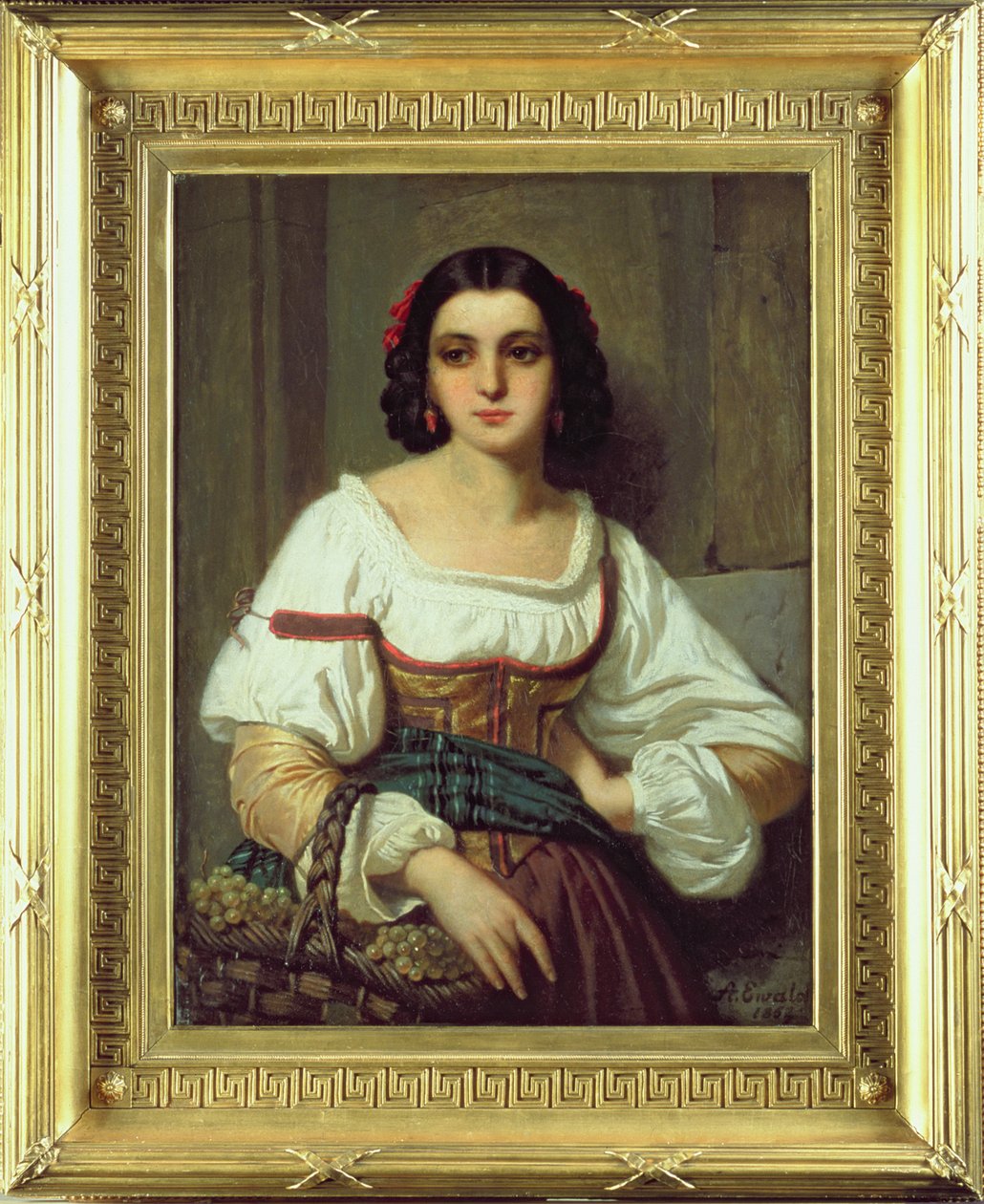Włoszka z koszem winogron, 1862 autorstwa Arnold Ferdinand Ewald