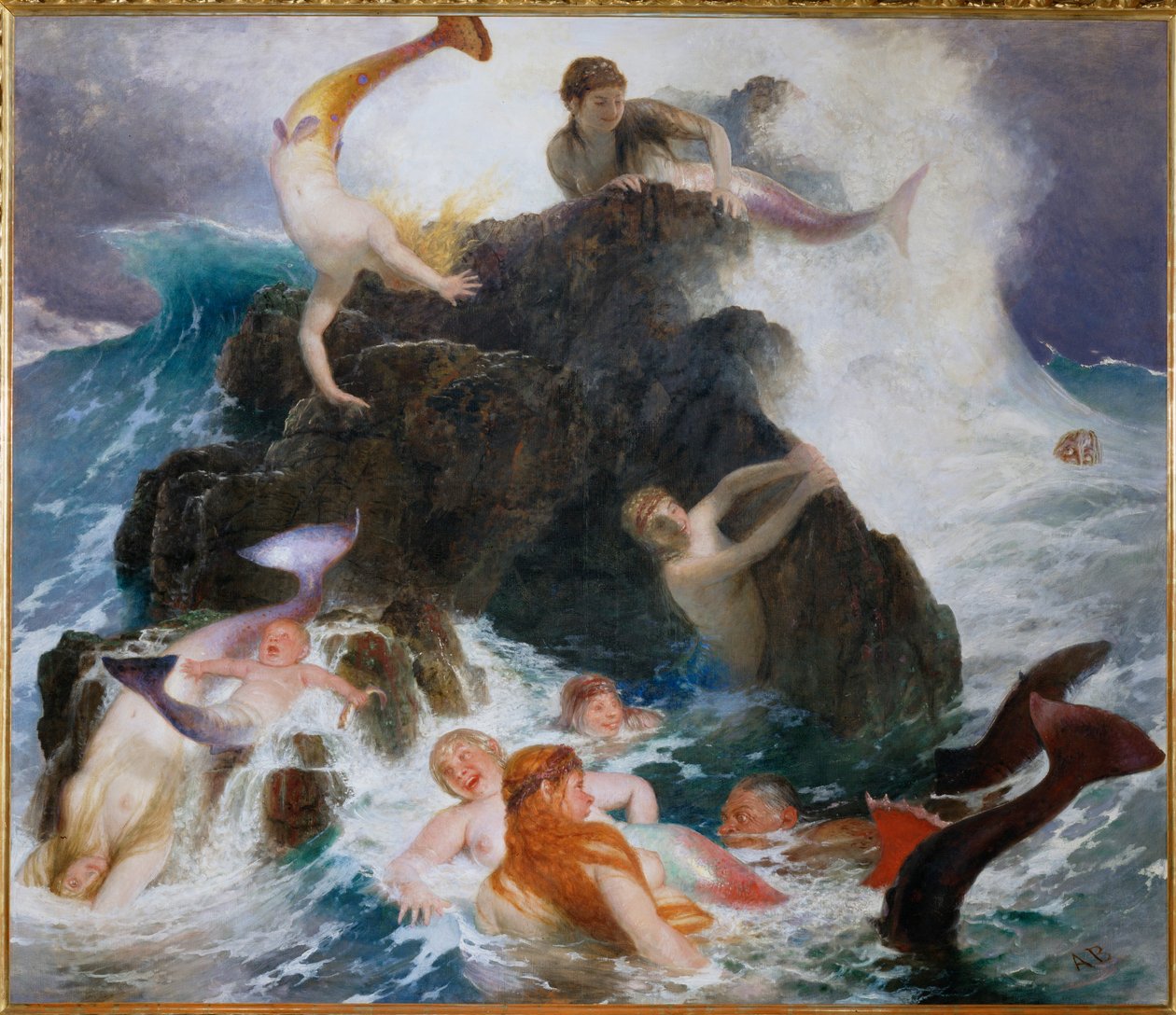 Das Spiel der Najaden - Playing nayades ... (obraz na płótnie) autorstwa Arnold Böcklin