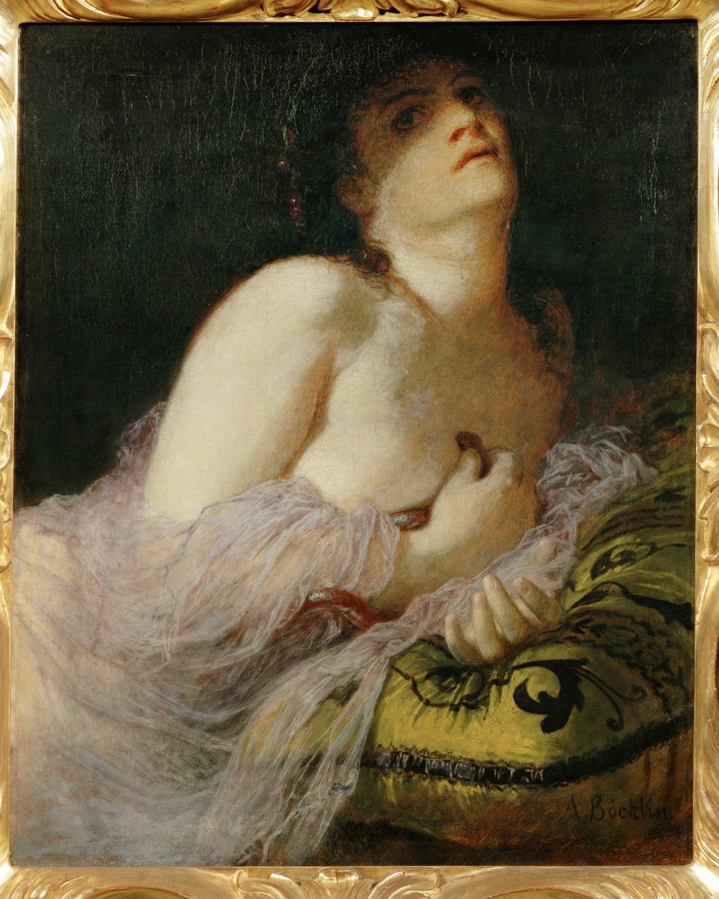 Der Tod der Cleopatra - Śmierć Kleopatry ... (obraz na płótnie) autorstwa Arnold Böcklin