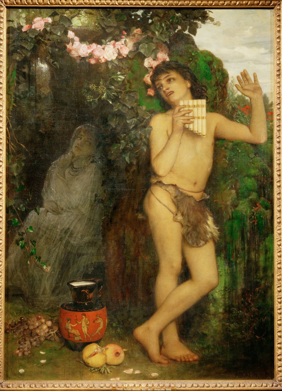 Die Klage des Schaefers - Skarga pasterza ... (obraz na płótnie) autorstwa Arnold Böcklin