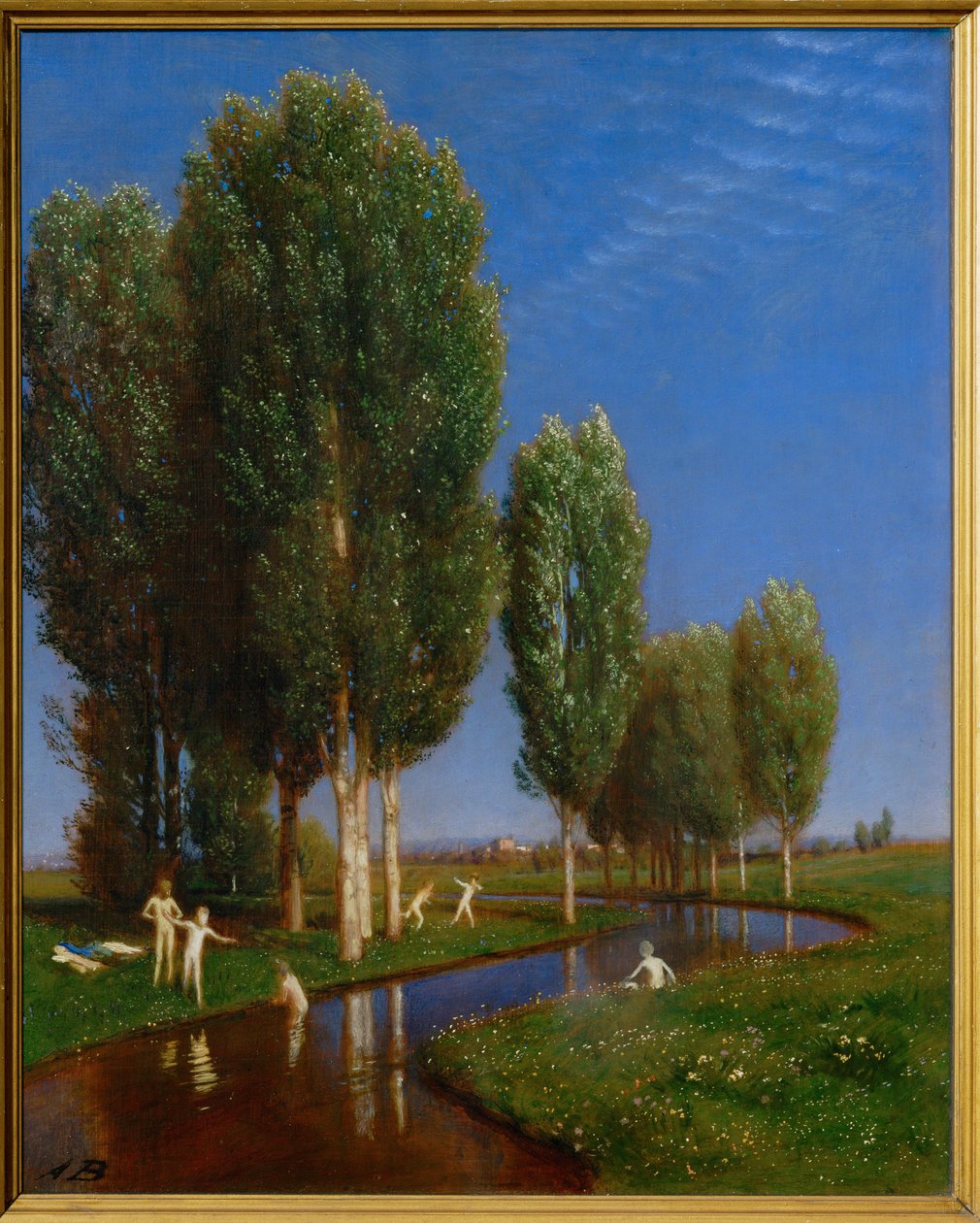 Ein Sommertag - Letni dzień ... (obraz na drewnie) autorstwa Arnold Böcklin