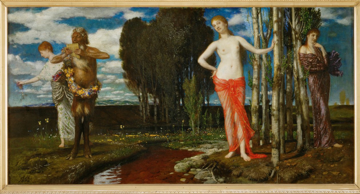 Fruehlingserwachen - Przebudzenie wiosny ... (obraz na płótnie) autorstwa Arnold Böcklin