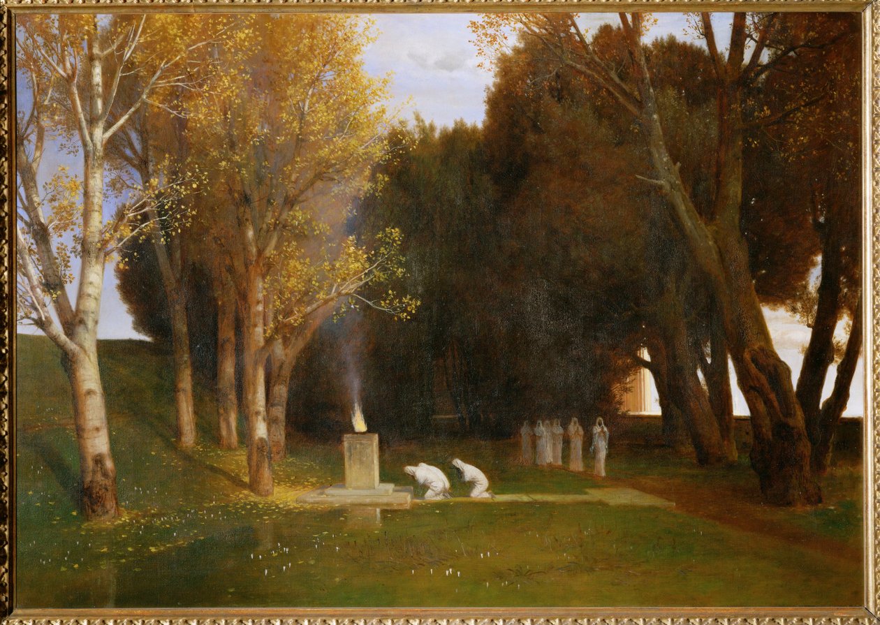 Heiliger Hain - Święty gaj ... (obraz na płótnie) autorstwa Arnold Böcklin