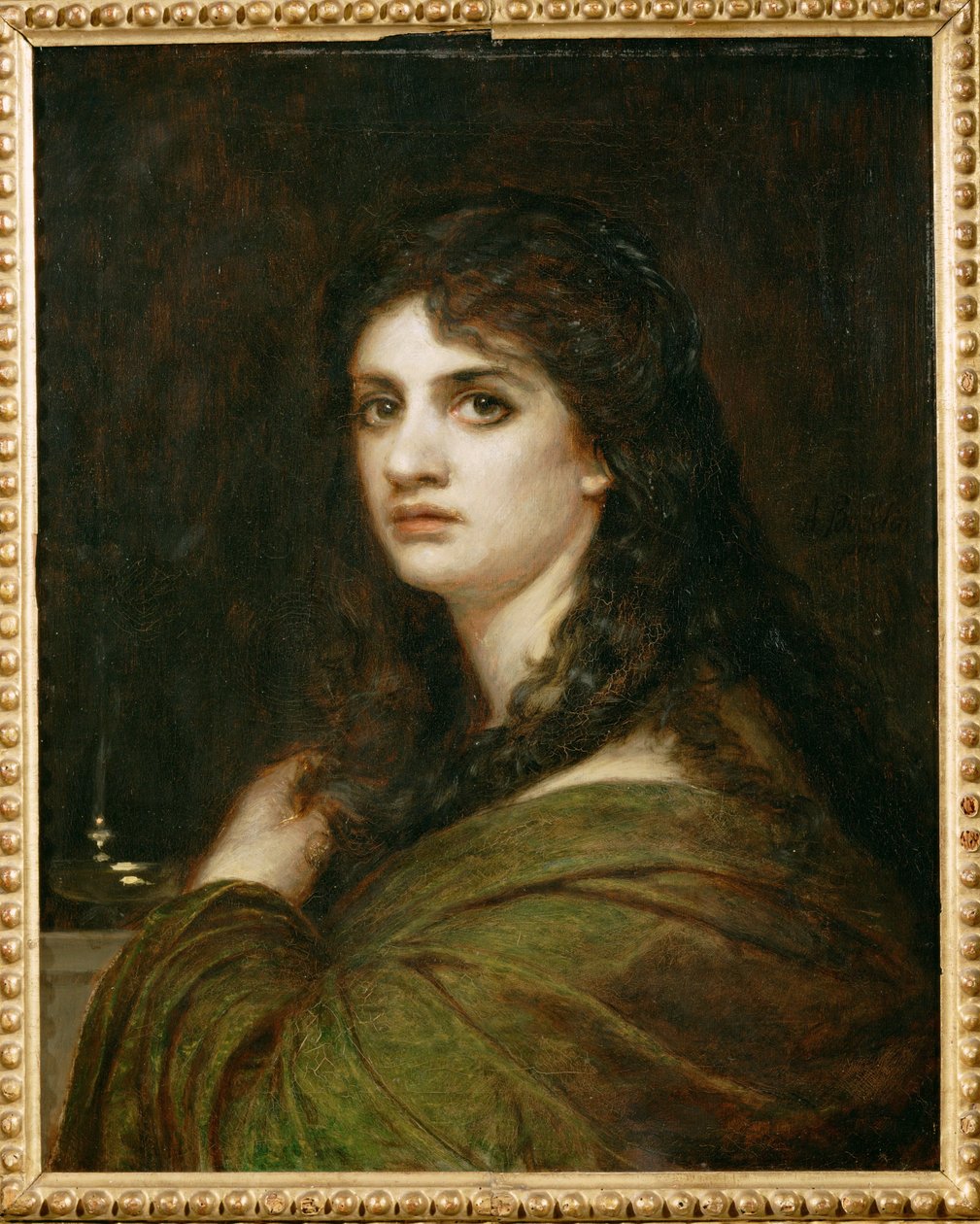 Melancholia - portret córki Clary ... (obraz na płótnie) autorstwa Arnold Böcklin