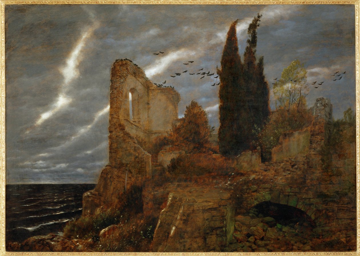 Ruine am Meer - Ruina na brzegu morza ... (obraz na płótnie) autorstwa Arnold Böcklin
