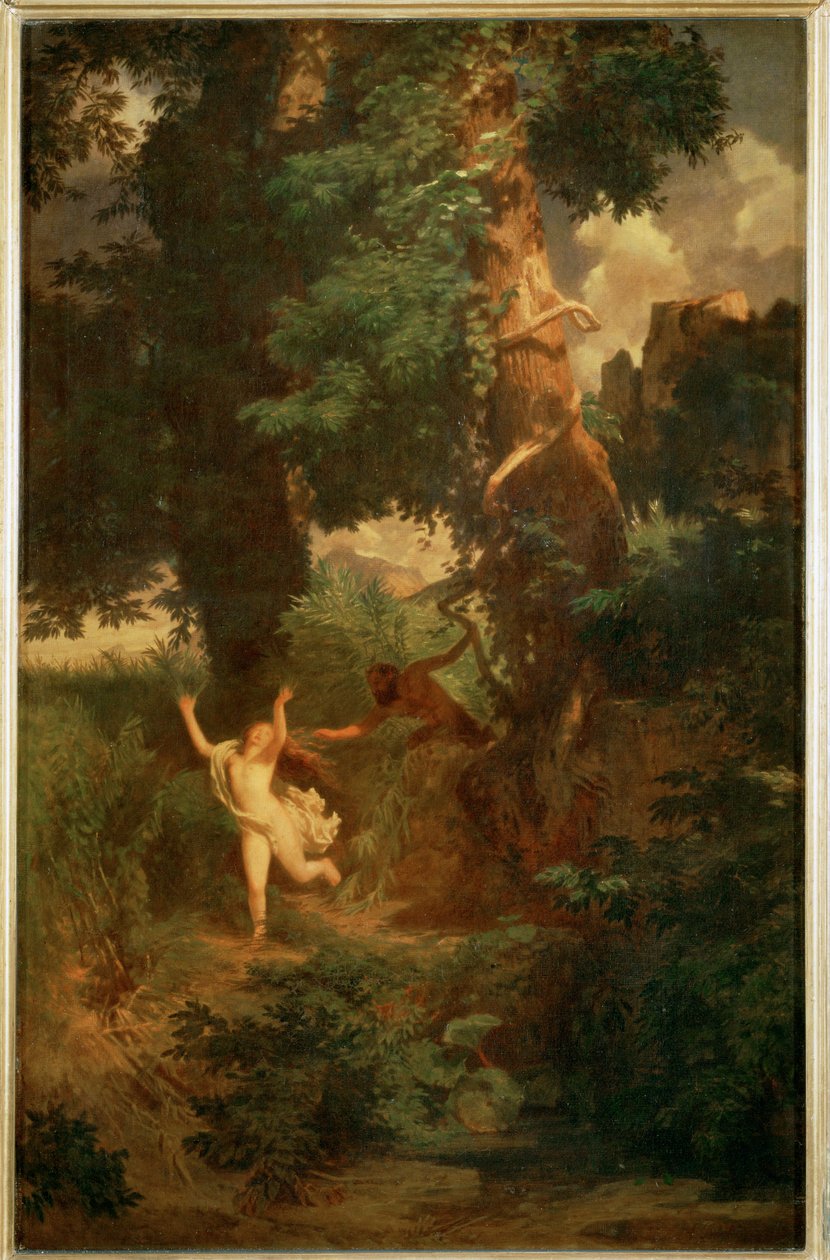 Syrinx von Pan verfolgt - Syrinx ucieka przed Panem ... (obraz na płótnie) autorstwa Arnold Böcklin