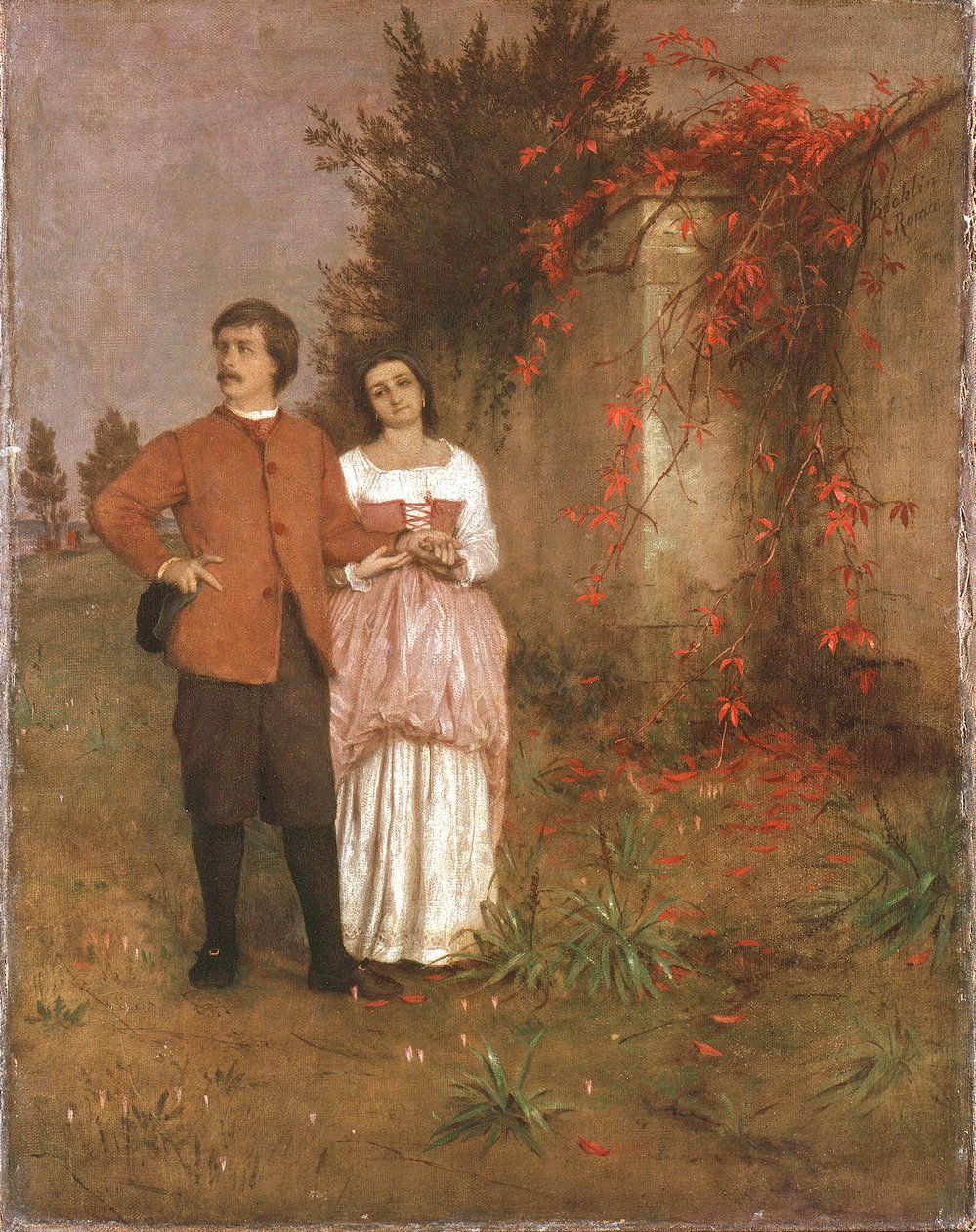 Arnold Böcklin wraz z żoną autorstwa Arnold Böcklin