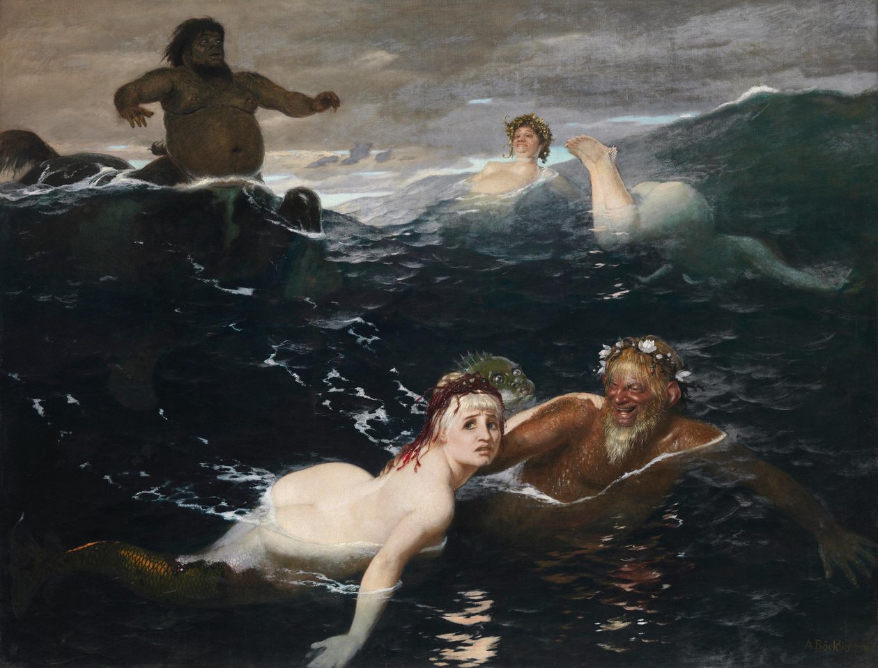 W grze fal autorstwa Arnold Böcklin