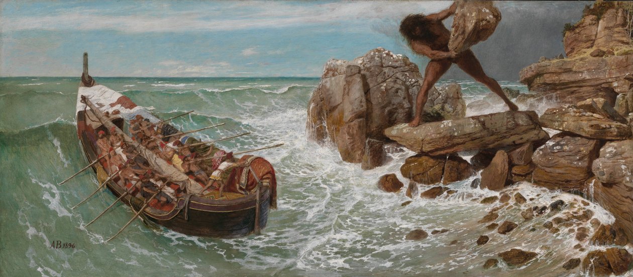 Odyseusz i Polifem  autorstwa Arnold Böcklin