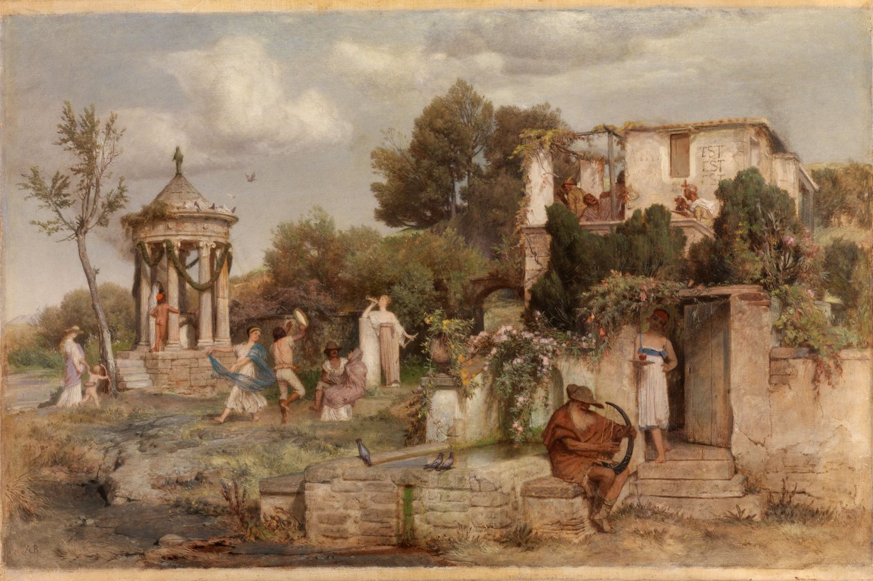 Rzymska winiarnia autorstwa Arnold Böcklin