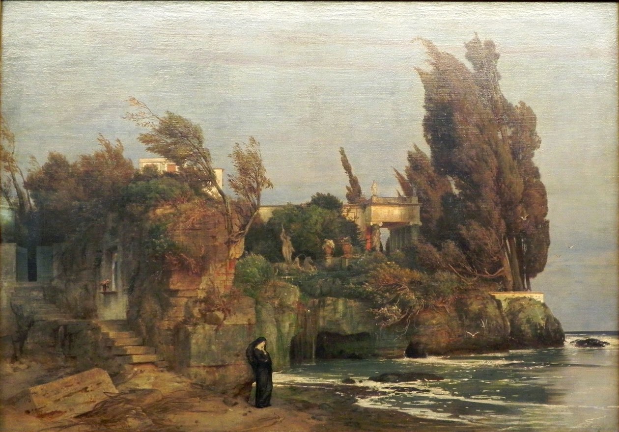 Willa nad morzem, wersja II autorstwa Arnold Böcklin