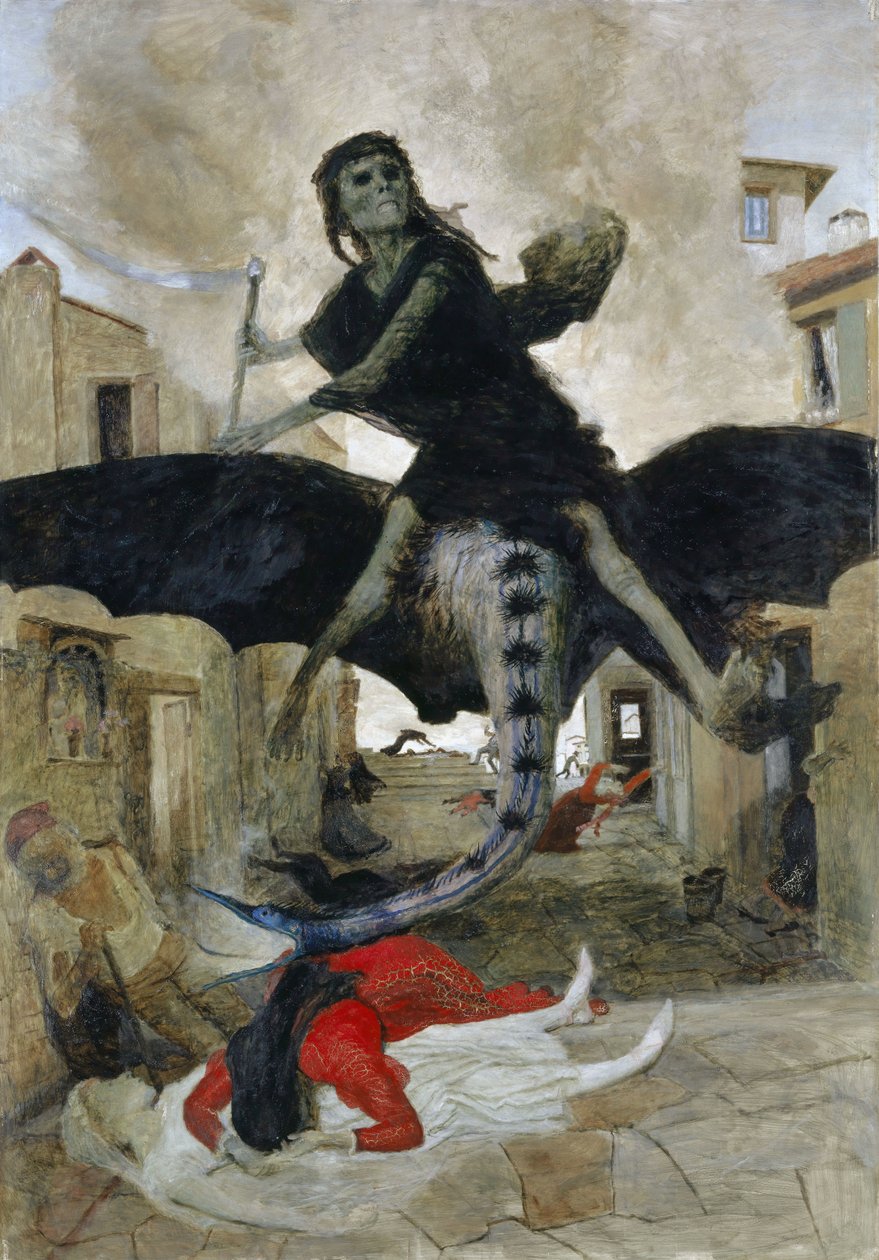 Niemiecki: Die Pest The Plague autorstwa Arnold Böcklin