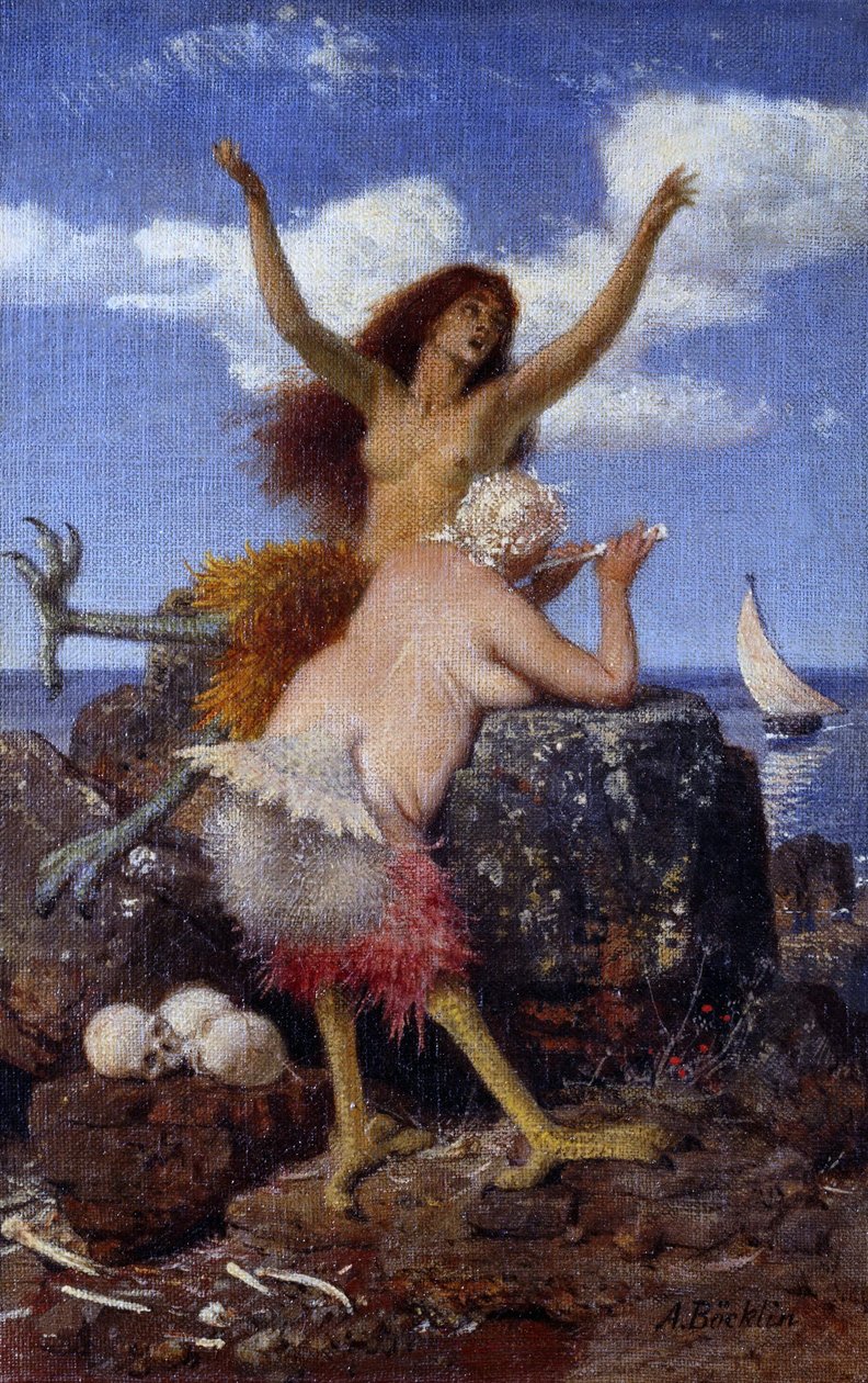 Niemiecki:  Sirenen Syreny autorstwa Arnold Böcklin