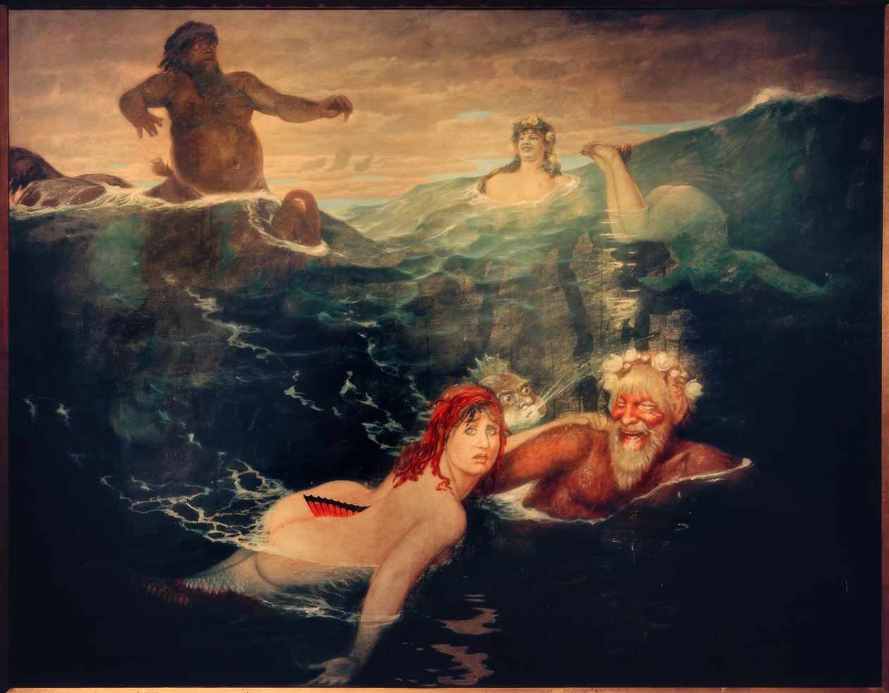 W grze fal autorstwa Arnold Böcklin