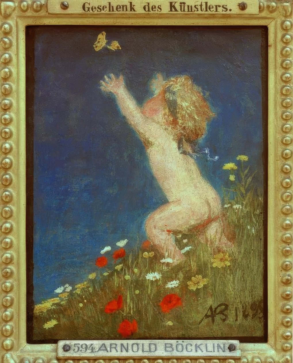 Nagie dziecko z blond włosami autorstwa Arnold Böcklin