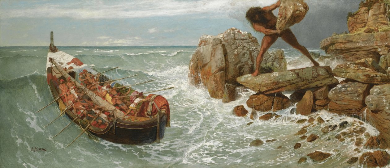 Odyseusz i Polifem, 1896 autorstwa Arnold Böcklin