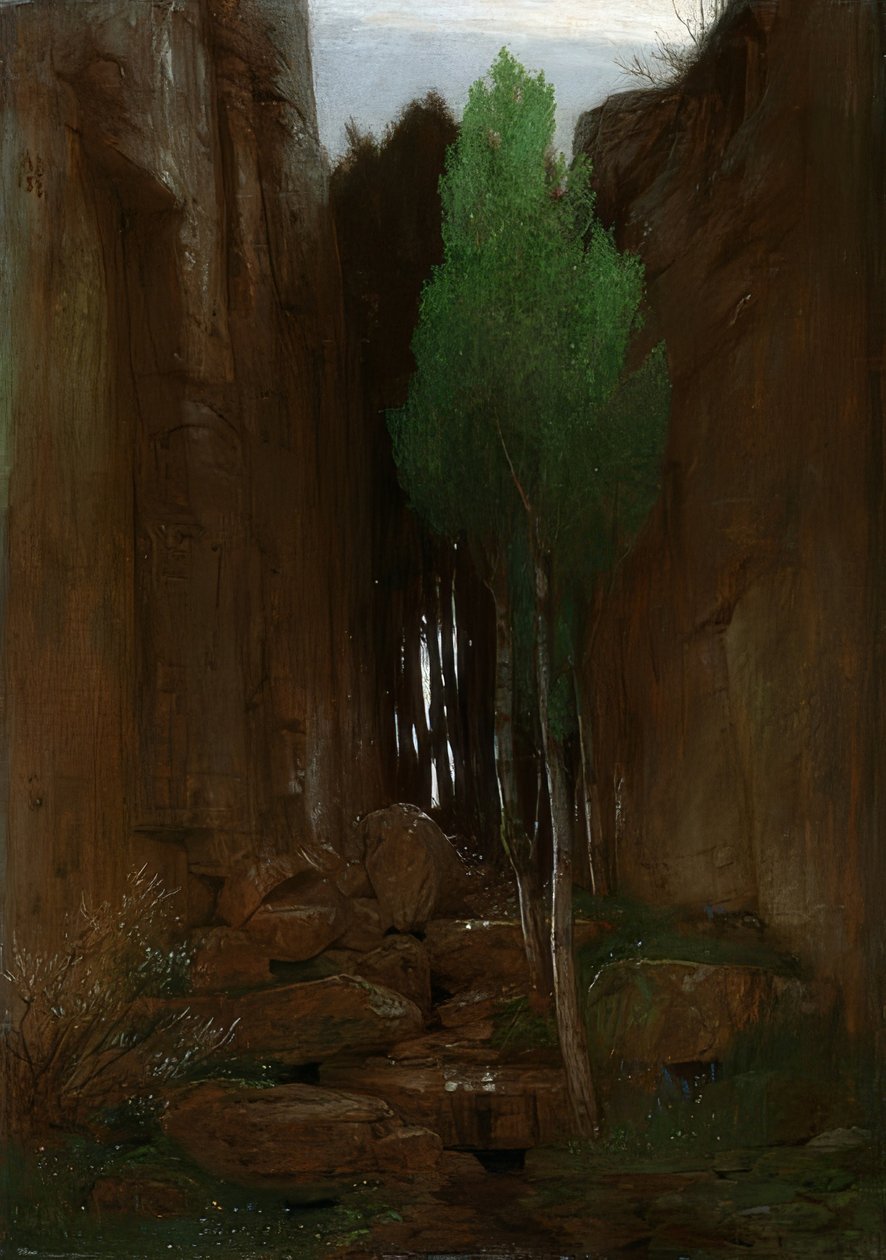 Źródło w skalistym wąwozie. 1881 autorstwa Arnold Böcklin