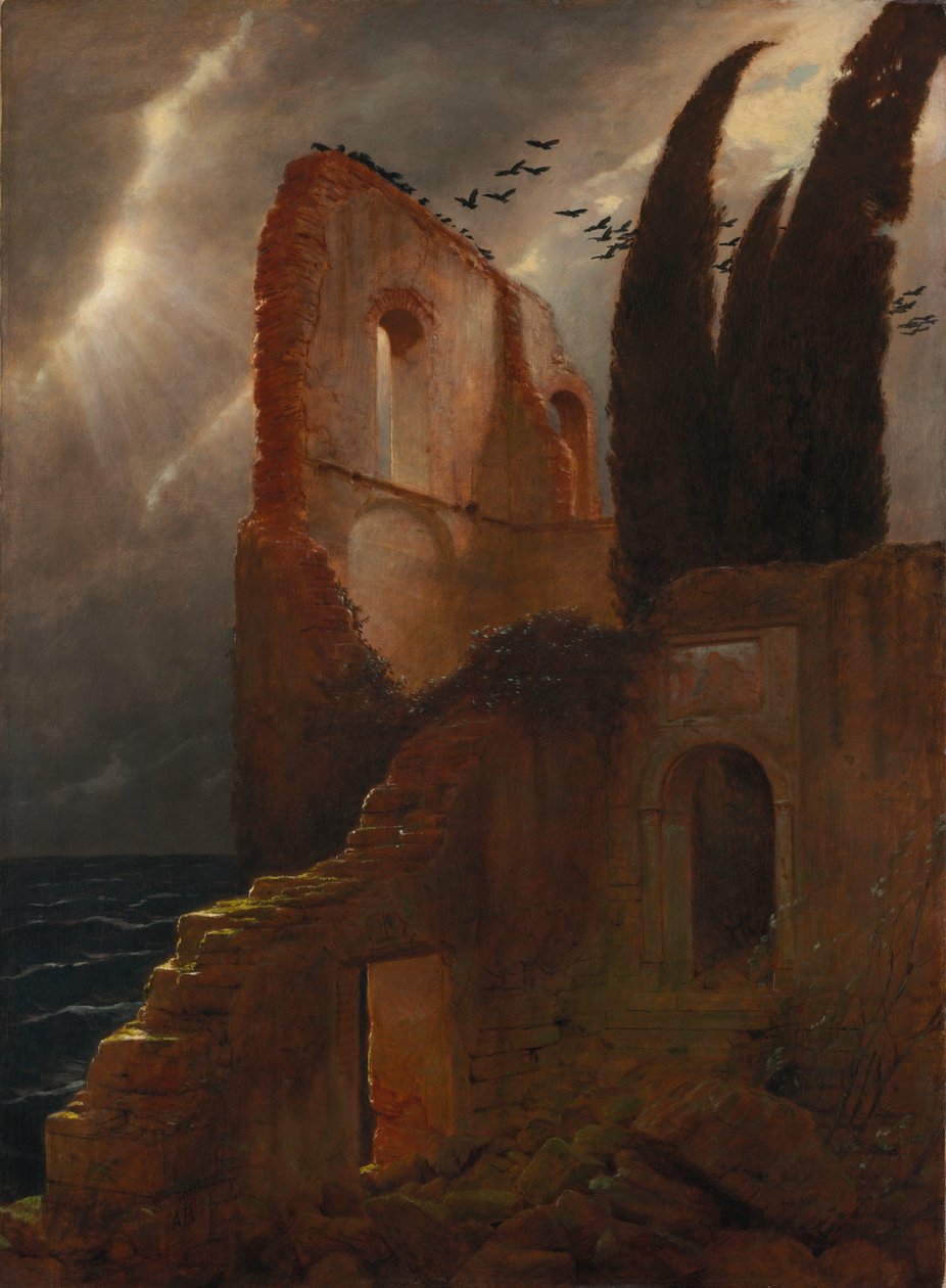 Ruiny nad morzem autorstwa Arnold Böcklin