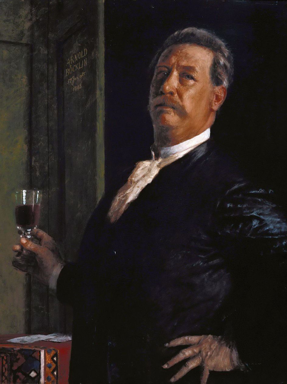 Autoportret z kieliszkiem, 1885. autorstwa Arnold Böcklin