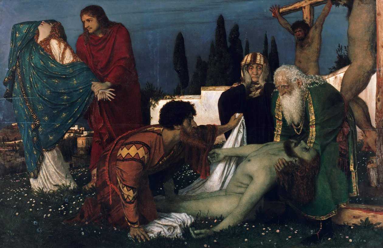 Osadzanie autorstwa Arnold Böcklin