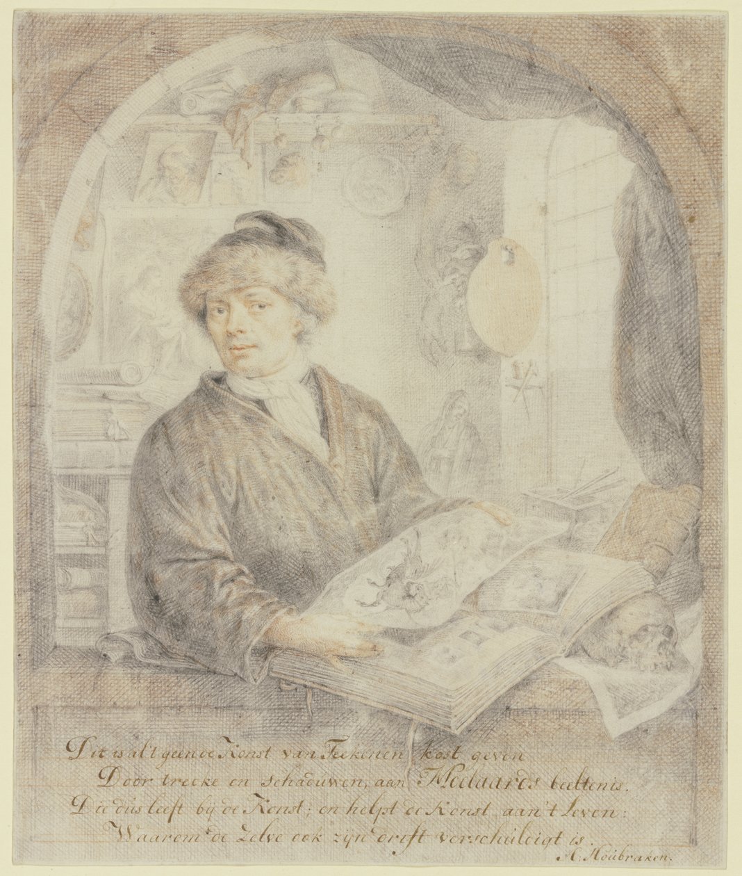 Portret marszanda Jacoba Moelaerta autorstwa Arnold Houbraken