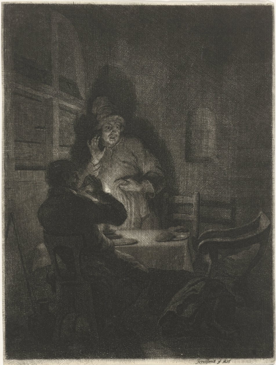 Posiłek w Emaus autorstwa Arnold Houbraken
