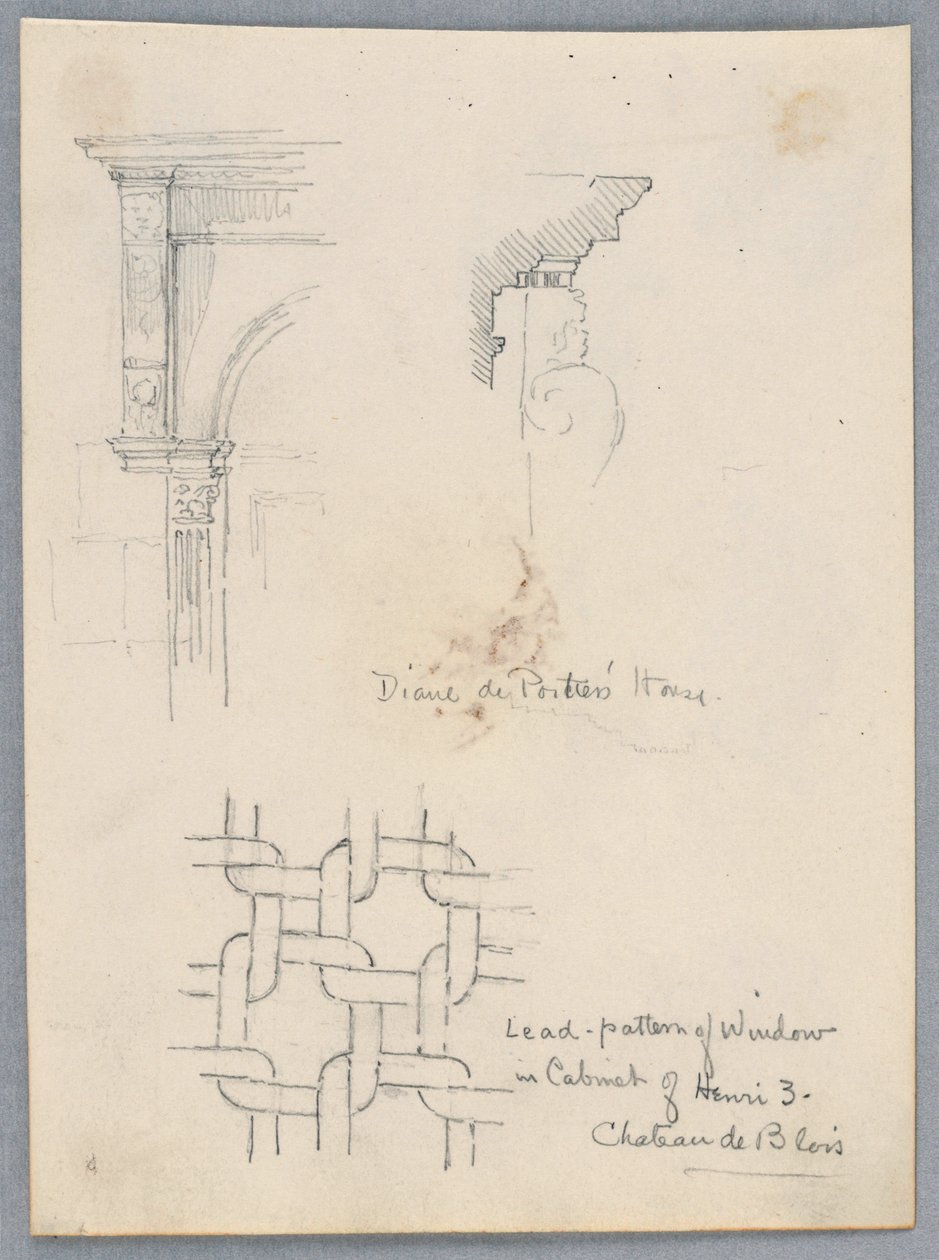 Detale architektoniczne Z domu Diane de Poitiers autorstwa Arnold William Brunner