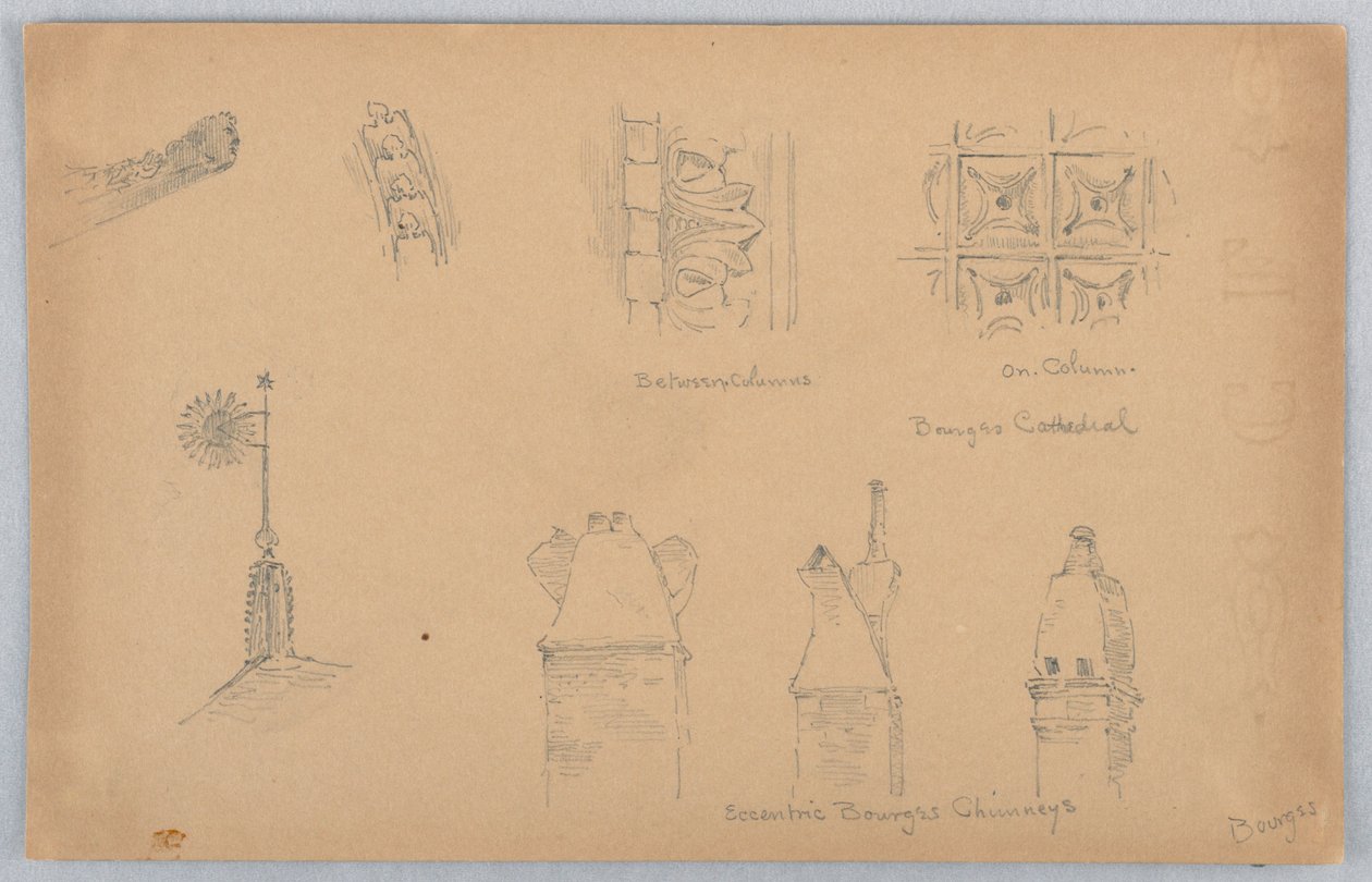 Detale architektoniczne w Bourges autorstwa Arnold William Brunner