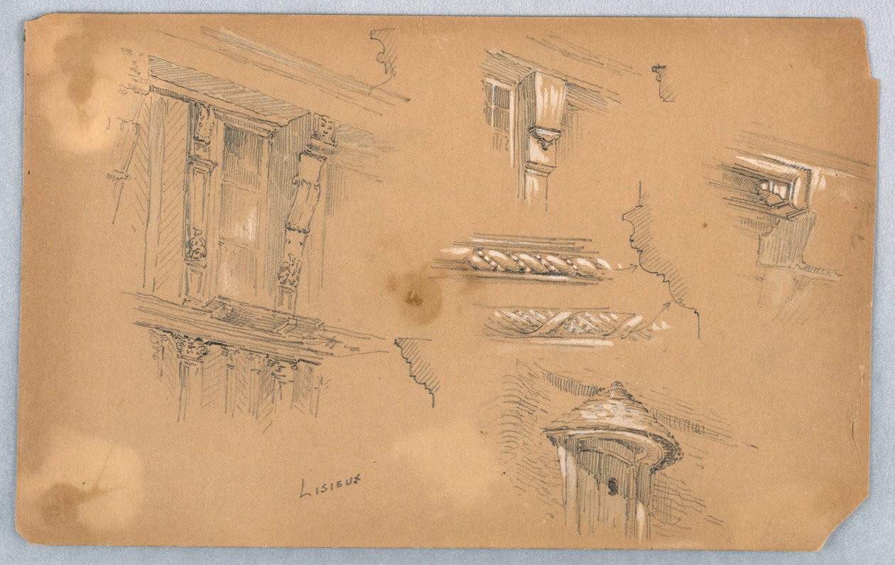 Detale architektoniczne w Lisieux autorstwa Arnold William Brunner