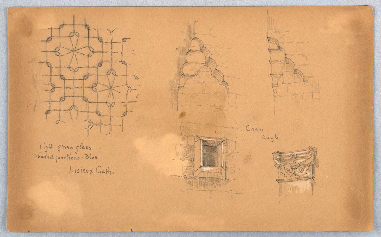 Detale architektoniczne w katedrze w Lisieux autorstwa Arnold William Brunner