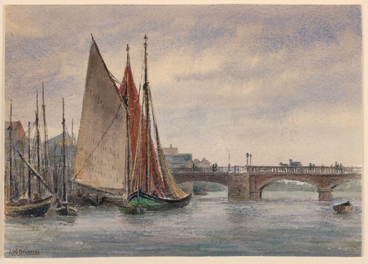 Łodzie w Trouville autorstwa Arnold William Brunner