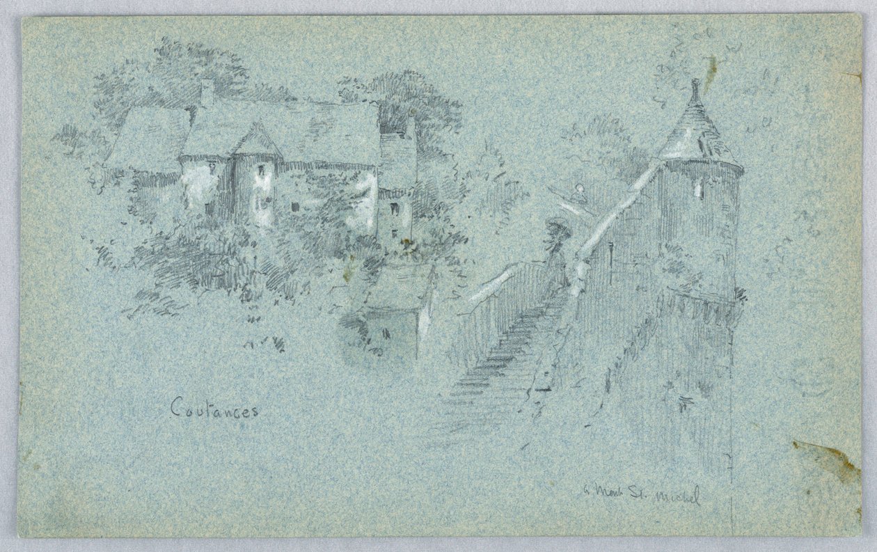 Coutance i Mont St. Michel autorstwa Arnold William Brunner