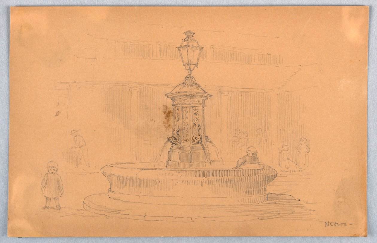 Fontanna w Nevers autorstwa Arnold William Brunner