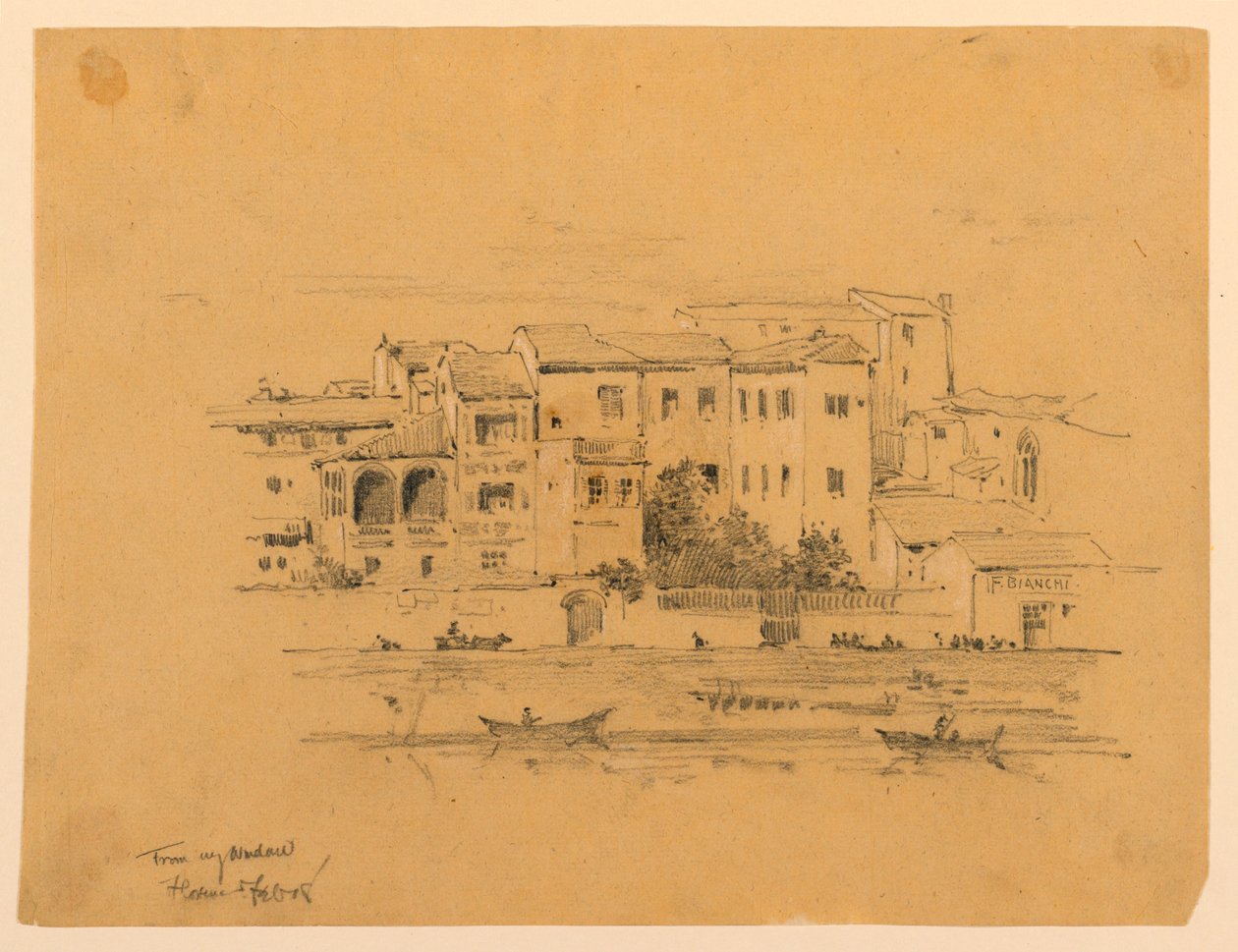 Z mojego okna, Florencja autorstwa Arnold William Brunner