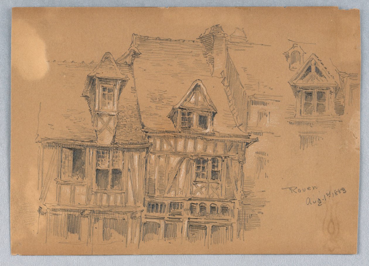 Domy w Rouen autorstwa Arnold William Brunner