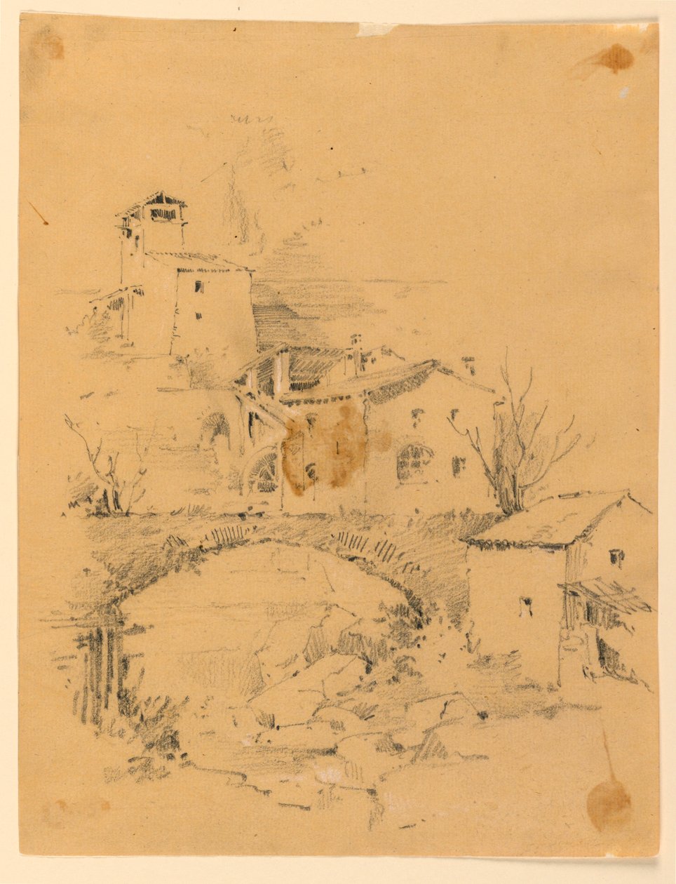 Młyn nad strumieniem autorstwa Arnold William Brunner