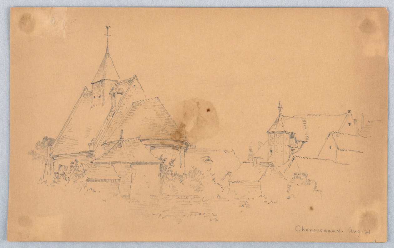 Szkic Chenonceaux autorstwa Arnold William Brunner