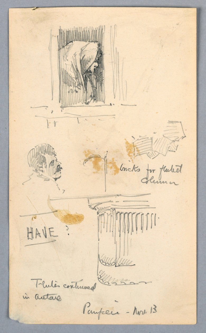 Szkice w Pompejach autorstwa Arnold William Brunner