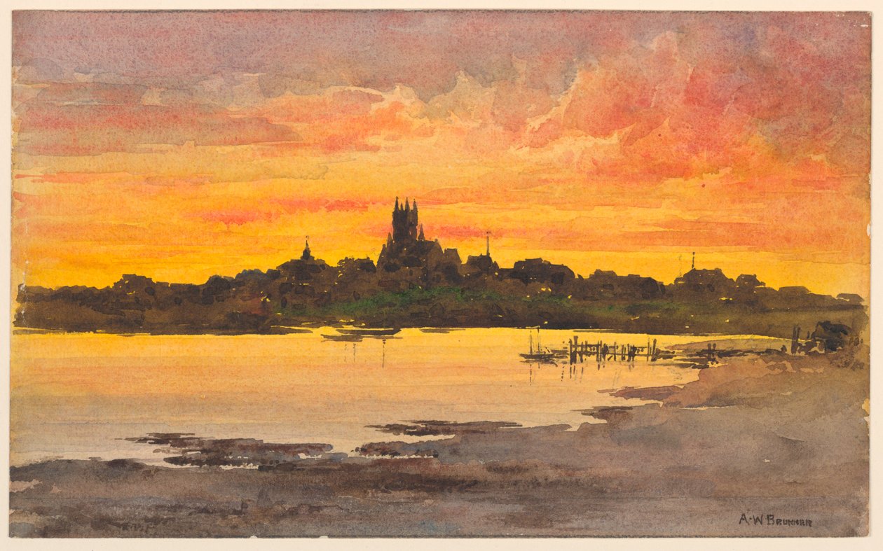 Zachód słońca, Nantucket autorstwa Arnold William Brunner