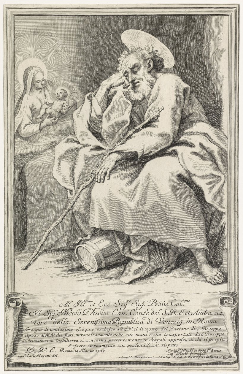 Śpiący Józef autorstwa Arnold van Westerhout