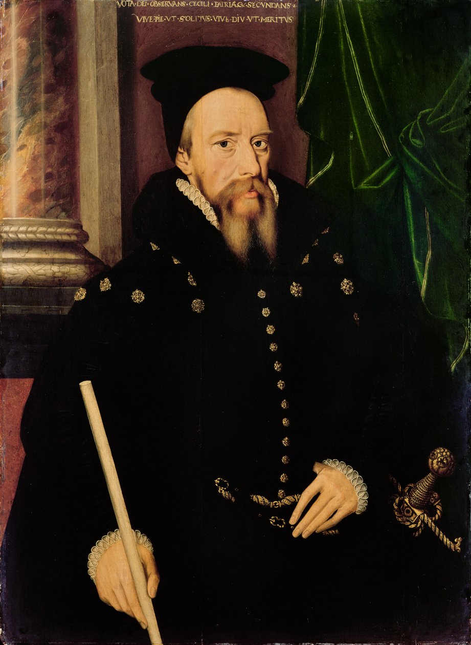 Portret Williama Cecila, pierwszego barona Burghleya (1520-98) Lorda Wysokiego Skarbnika autorstwa Arnold von Brounckhorst