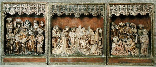 Ołtarz, z Kalkar, Dolny Ren, ok. 1483 (drewno polichromowane) autorstwa Arnt von Zwolle