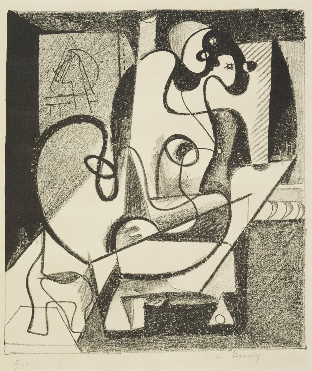 Malarz i Model autorstwa Arshile Gorky