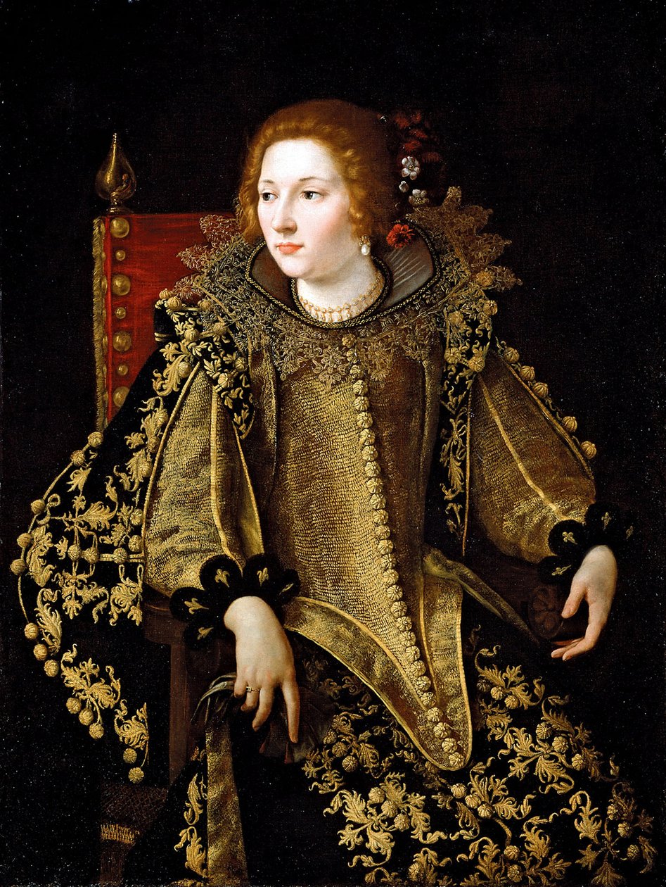 Portret siedzącej damy (prawdopodobnie Caterina Savelli) ok. 1620 autorstwa Artemisia Gentileschi