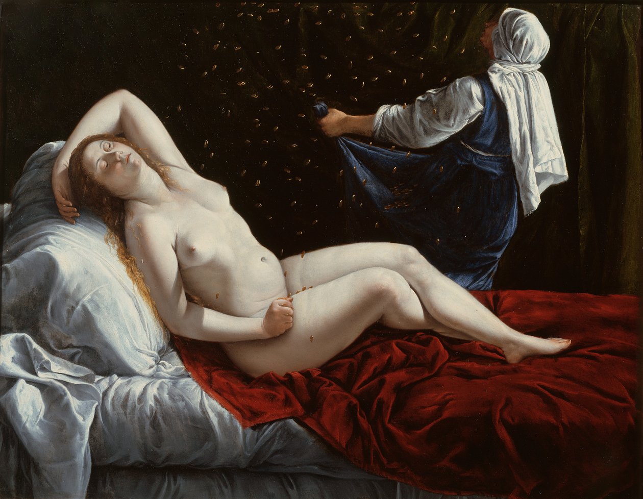 Danaë, ok. 1612 (olej na miedzi) autorstwa Artemisia Gentileschi