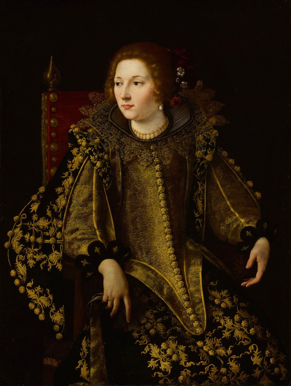Włoski: Ritratto di una donna seduta (signora Caterina Savelli) Portret siedzącej damy (senora Caterina Savelli) autorstwa Artemisia Gentileschi
