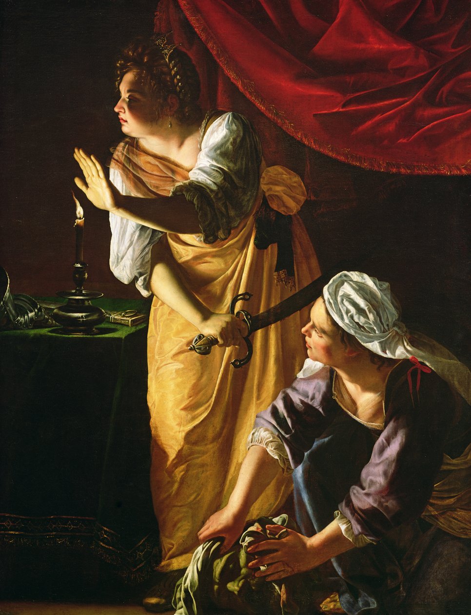 Judyta i służąca z głową Holofernesa, ok. 1625 r. autorstwa Artemisia Gentileschi