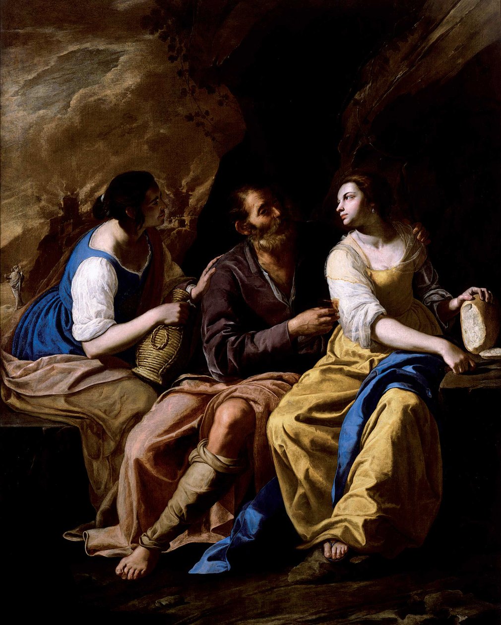 Lot i jego córki, ok. 1635-1637. autorstwa Artemisia Gentileschi