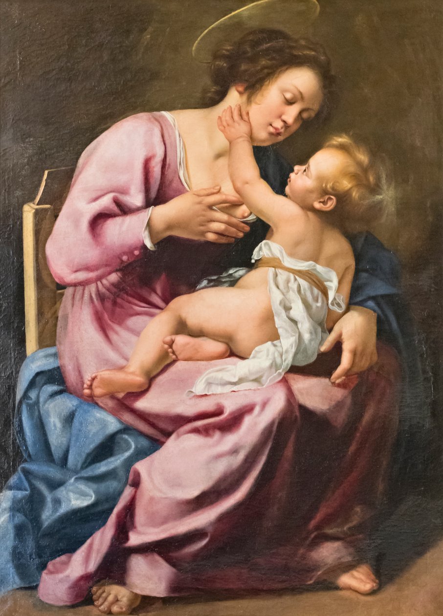 Madonna karmiąca Dzieciątko Jezus autorstwa Artemisia Gentileschi
