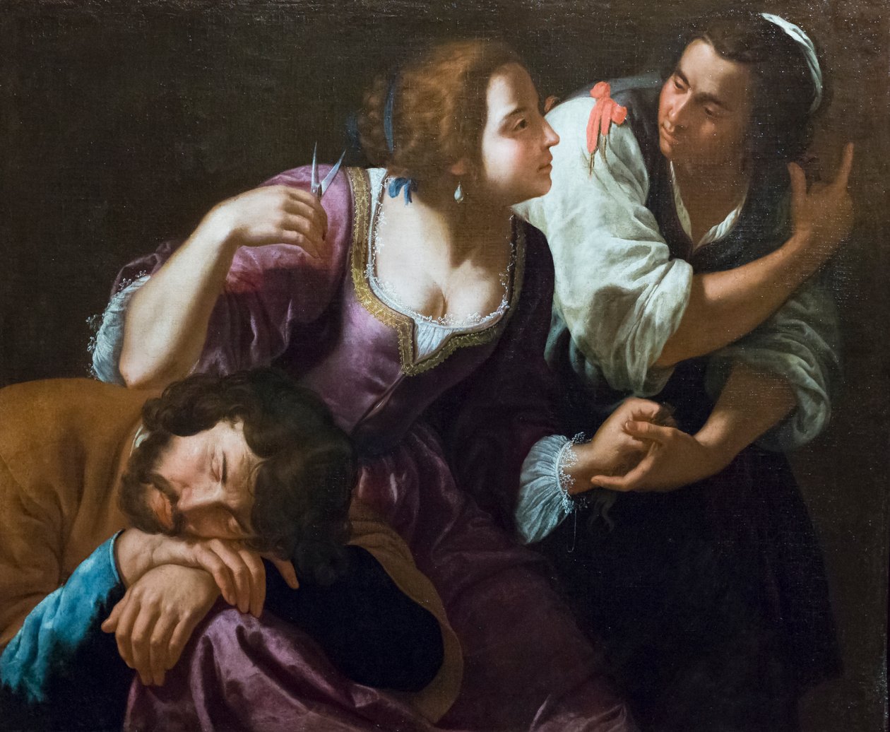 Samson i Dalila autorstwa Artemisia Gentileschi